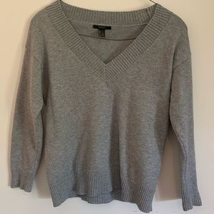 Grey v-neck sweater
